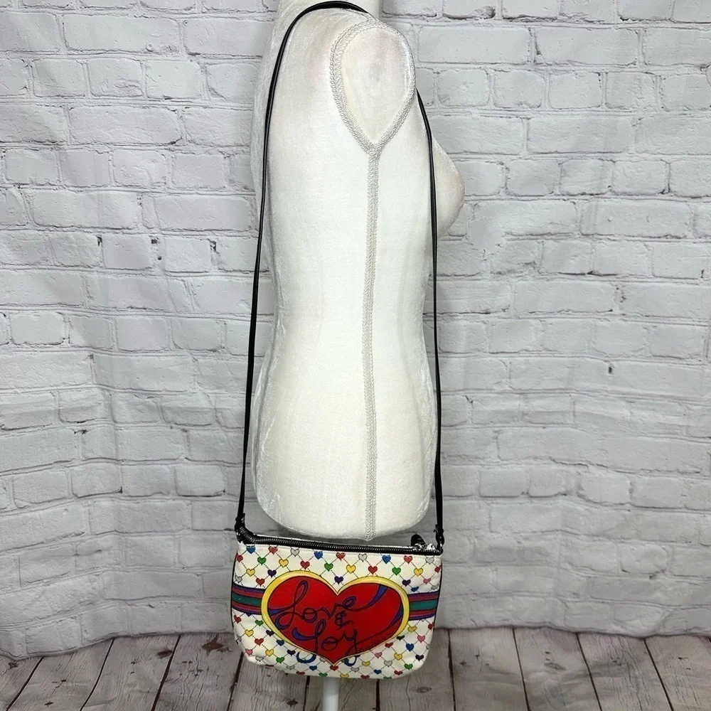 Brighton Love & Joy canvas crossbody purse